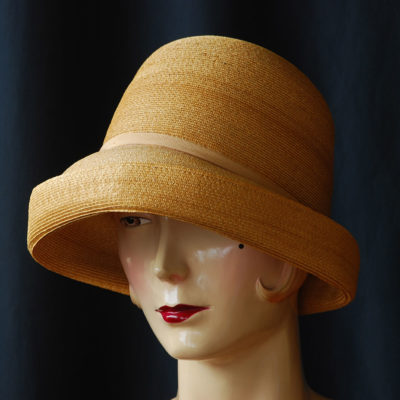 Elsa Schiaparelli 1960's Straw Cloche Hat