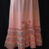 1950's pink nylon half slip with lace accents