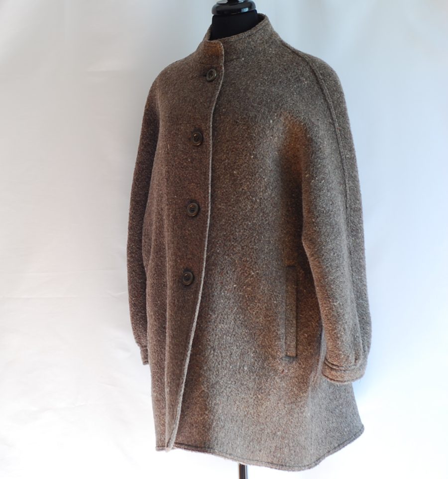 Weinberg paris 1960's short brown wool tent coat, made in France.