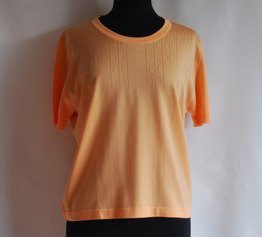 Montagut Paris 1960's light apricot coloured Knit Top, made in France