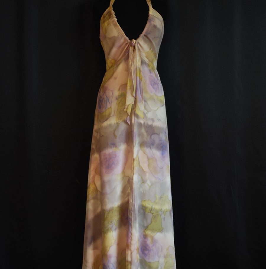 Fiumicelli silk chiffon maxi dress, made in New York