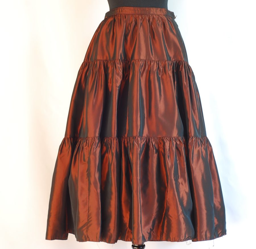 Birgitta by Westerlund copper coloured flared skirt, made in Sweden.
