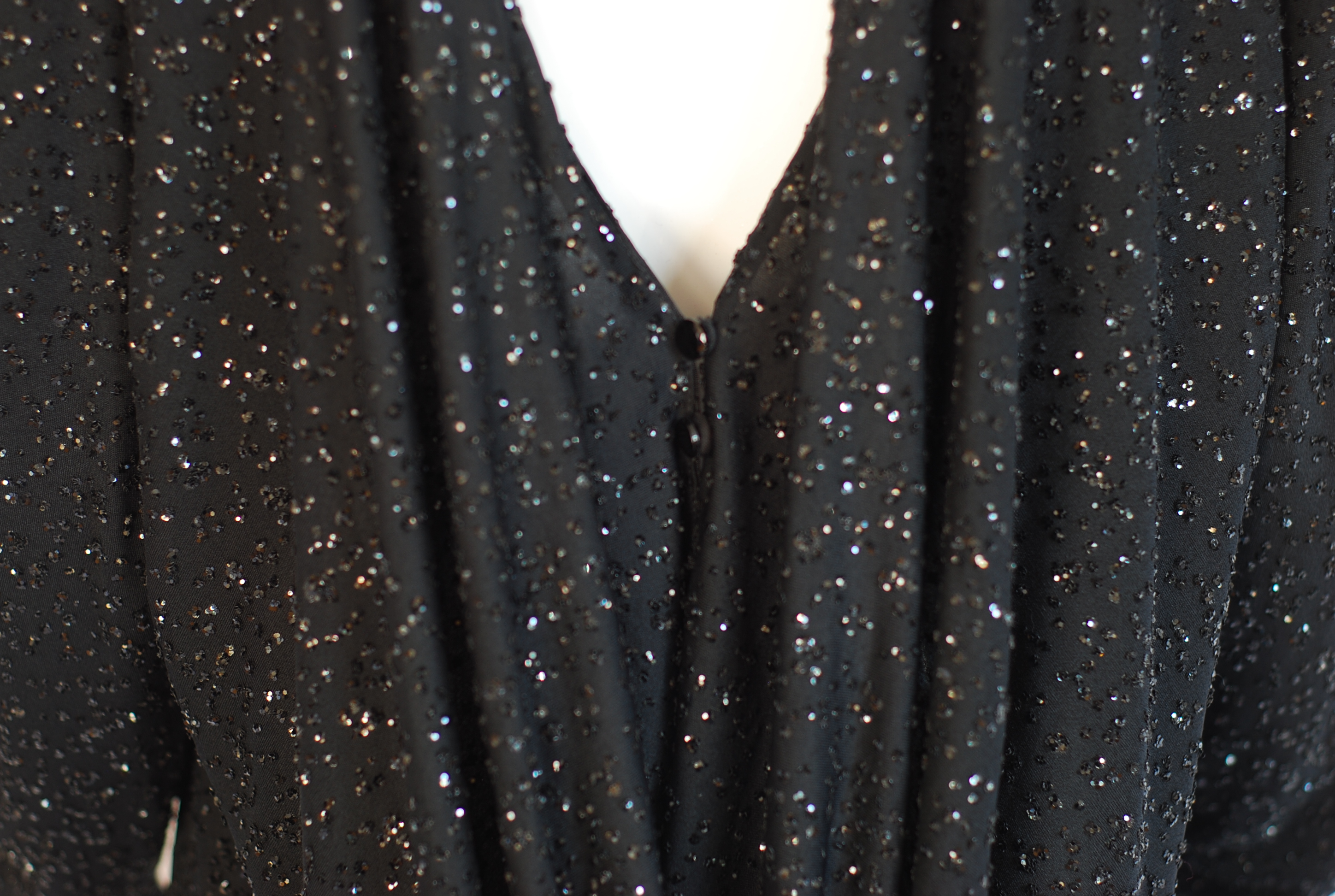 Frank Usher 1980's Sequinned Black Evening Dress - UK - Image 4