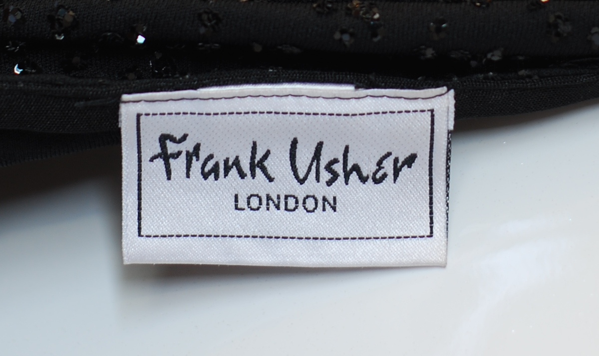 Frank Usher 1980's Sequinned Black Evening Dress - UK - Image 6