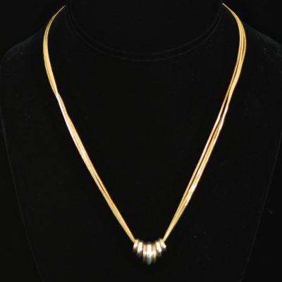 Napier gold and silver tone vintage necklace