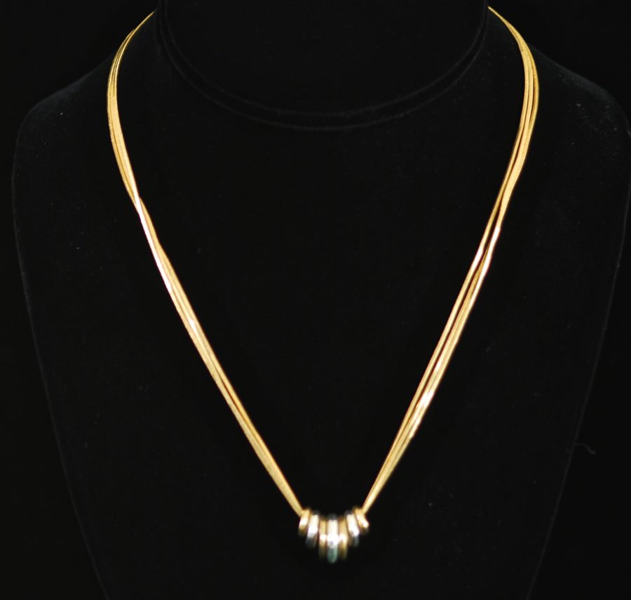 Napier gold and silver tone vintage necklace