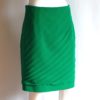 Ganni Versace Couture green wool skirt with pleating, made in Italy