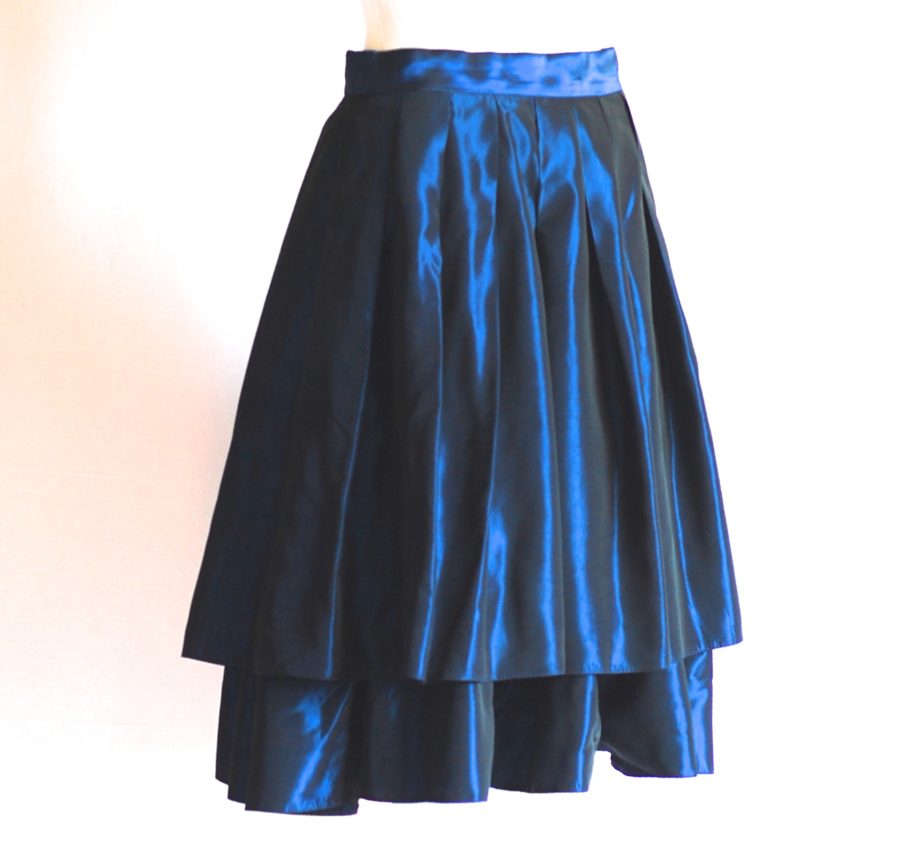 Brigitte Both electric blue layered taffeta skirt