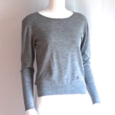 Schumacher Dorothee gray wool pullover sweater, made in Germany