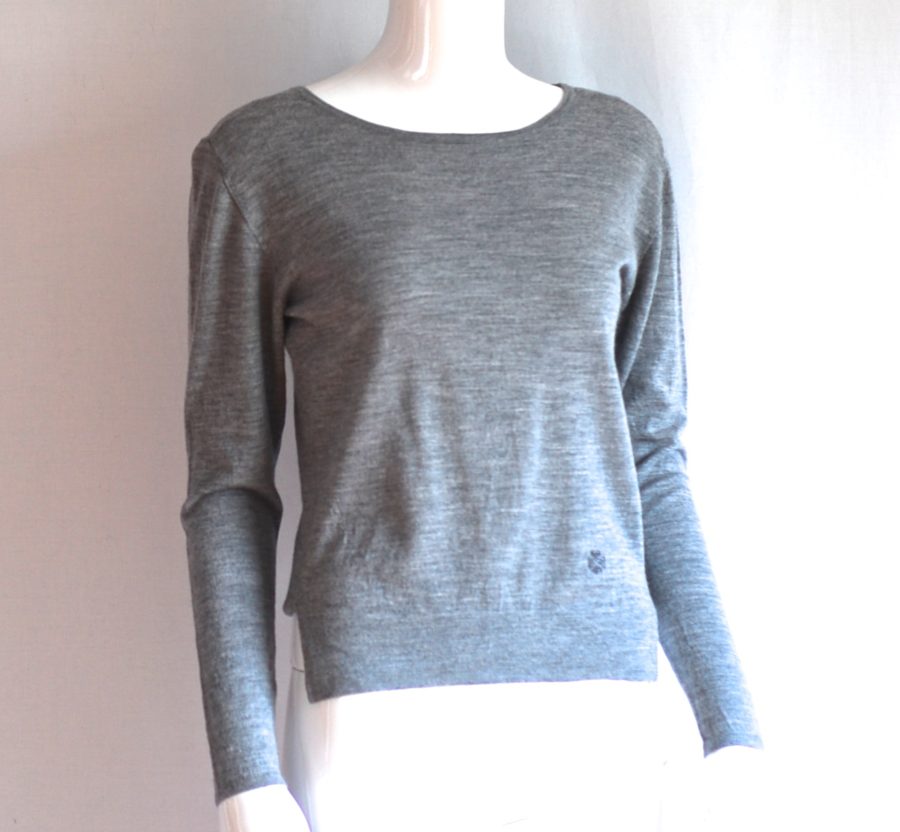 Schumacher Dorothee gray wool pullover sweater, made in Germany
