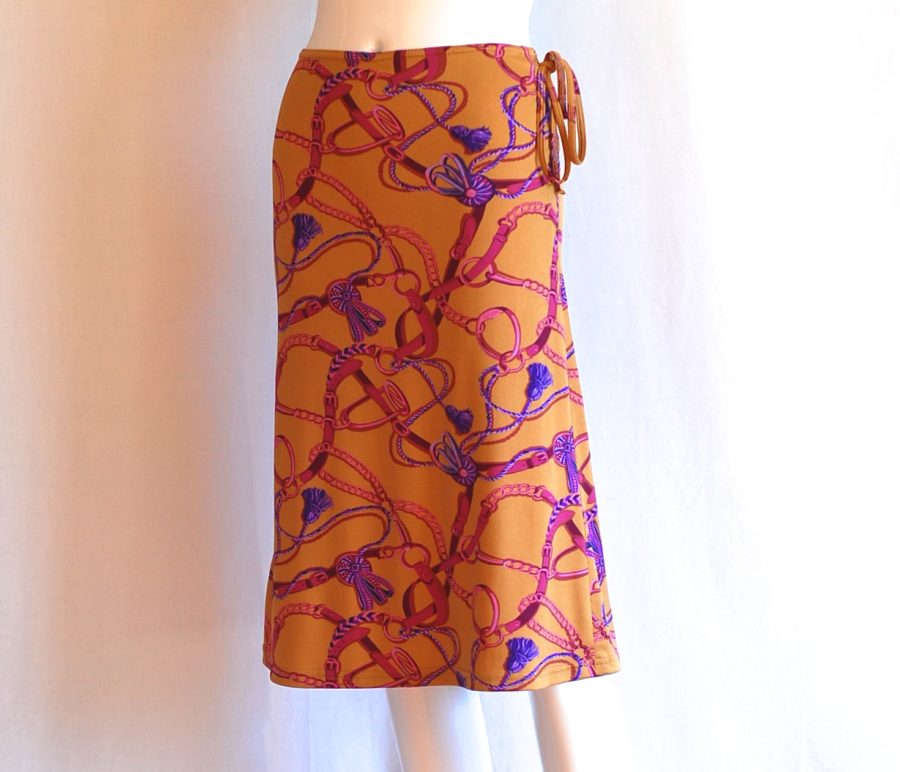 follies Paris knit printed skirt made in France