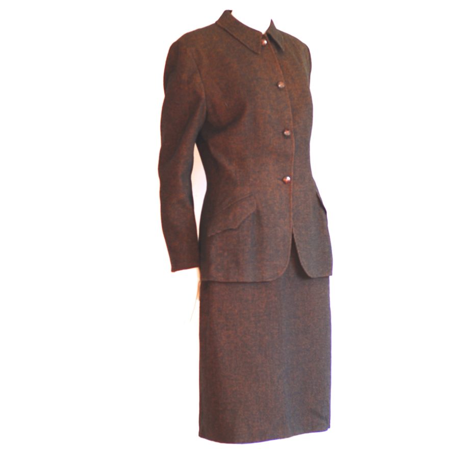 Chester Barrie 1950's brown tweed suit, ladies