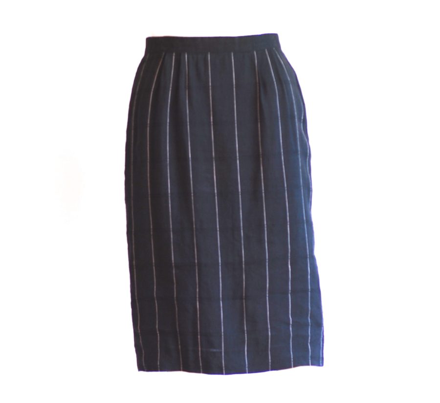 Hamrah's Pin Striped Linen Pencil Skirt made in italy