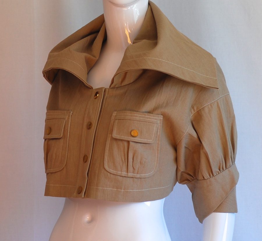 ArK AcRosier Paris Cropped jacket, light brown, made in France