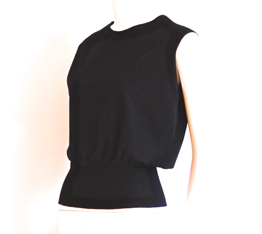 Armani Collezioni sleeveless black top made in Italy