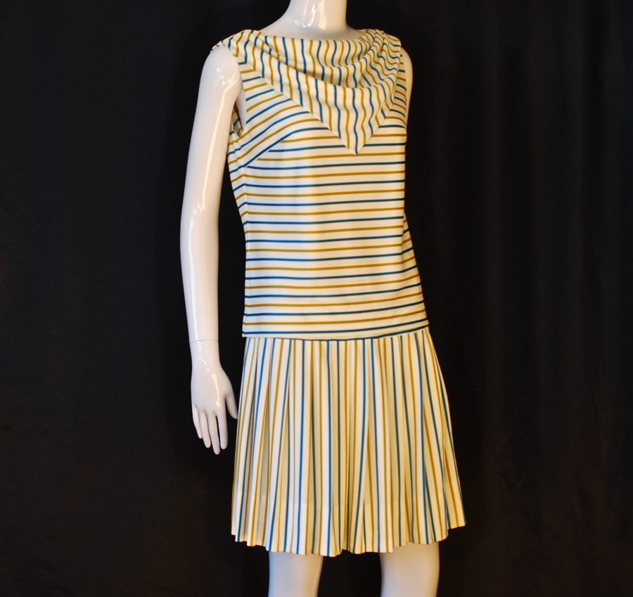 Miss SUn Valley 1960's striped summer skirt and top set