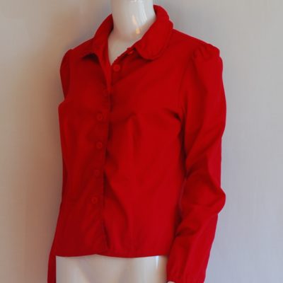 Moschino Jeans long sleeve red cotton shirt made in Italy