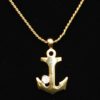D'Orlan gold tone crystal and anchor pendant necklace made in Canada