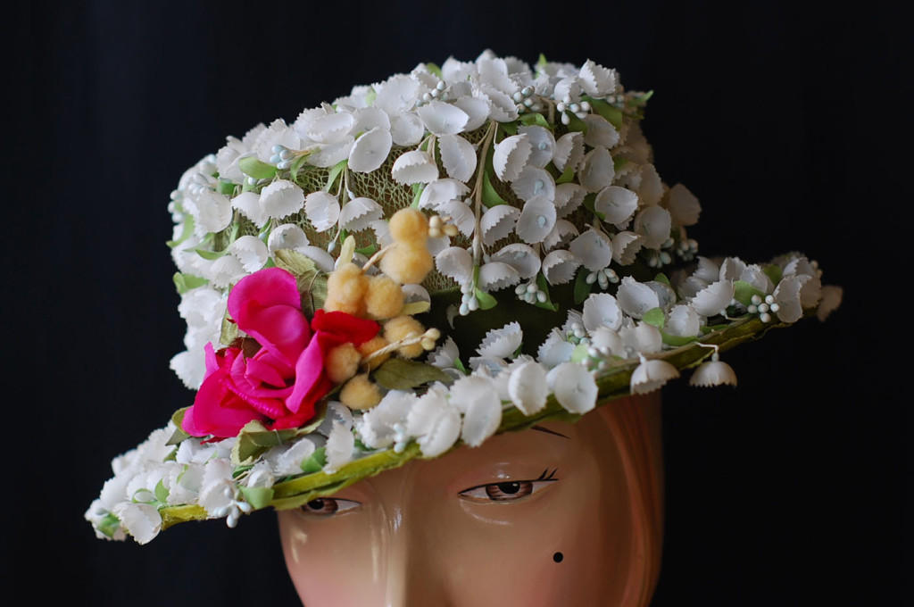 1950's Macy's New York, spring flowers hat