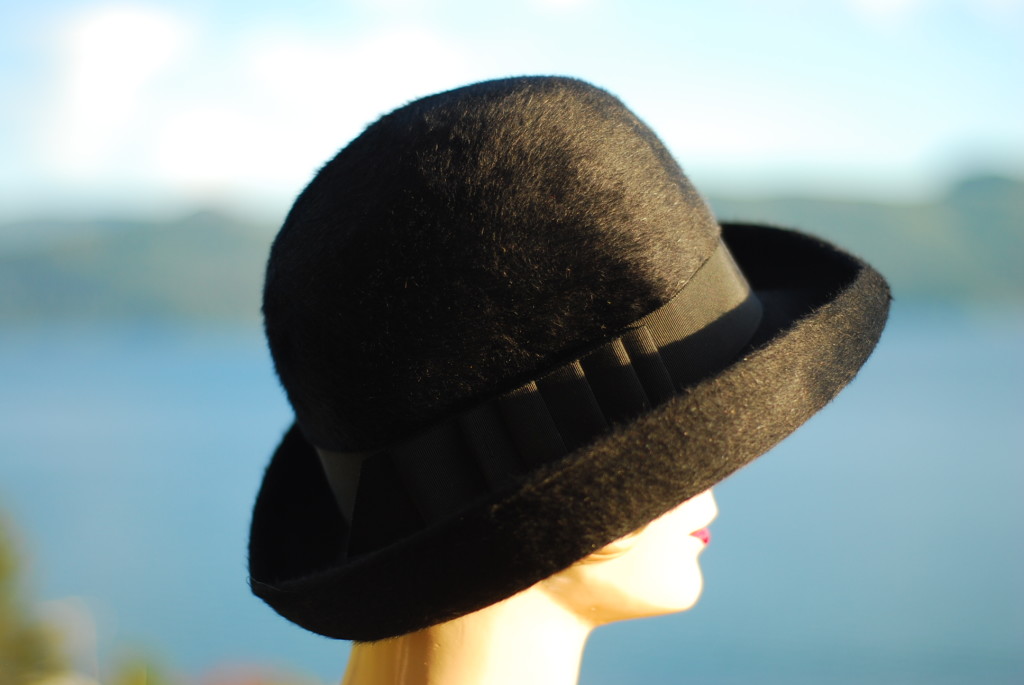 Vintage Hat With A Bokeh Ocean View