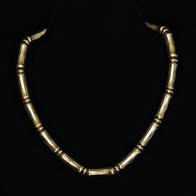 Ciner gold tone choker necklace - signed