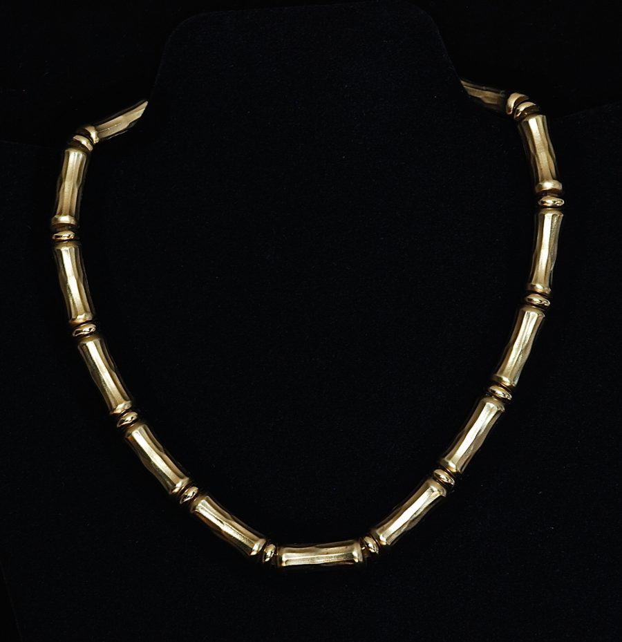 Ciner gold tone choker necklace - signed