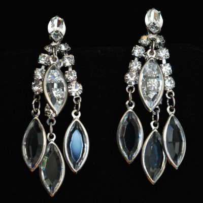 Rhinestone & Crystal Chandelier Earrings