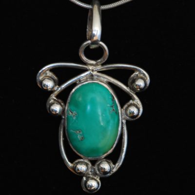 Chrysoprase & Sterling Silver Pendant