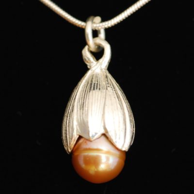 Sterling Silver & Pearl Flower Pendant