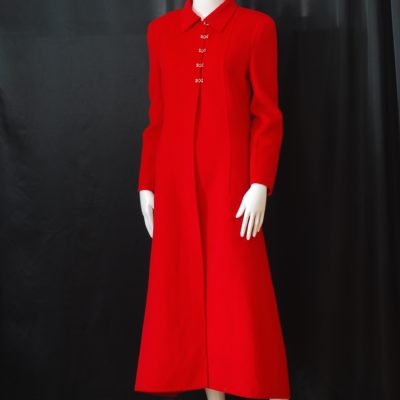 Laura Biagiotti 1970's Red Wool Coat - Italy