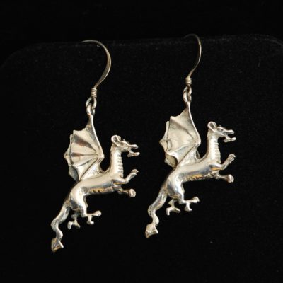 Sterling Silver Flying Figural Earrings-925