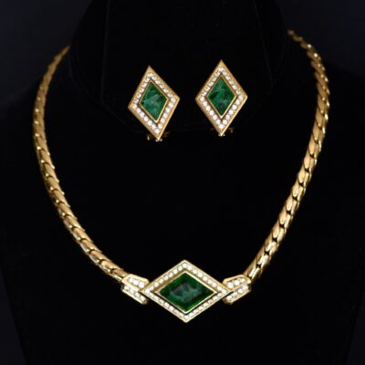 Christian Dior 1970's Necklace & Earrings Set