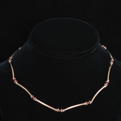 Sterling Silver Necklace Featuring Amethyst Beads