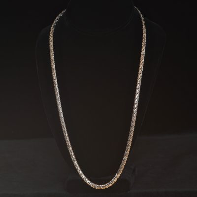Sterling Silver Artisan Made Triple Braid Heavy 24" Chain - 925