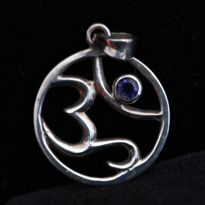 Sterling Silver & Amethyst Open Work Pendant