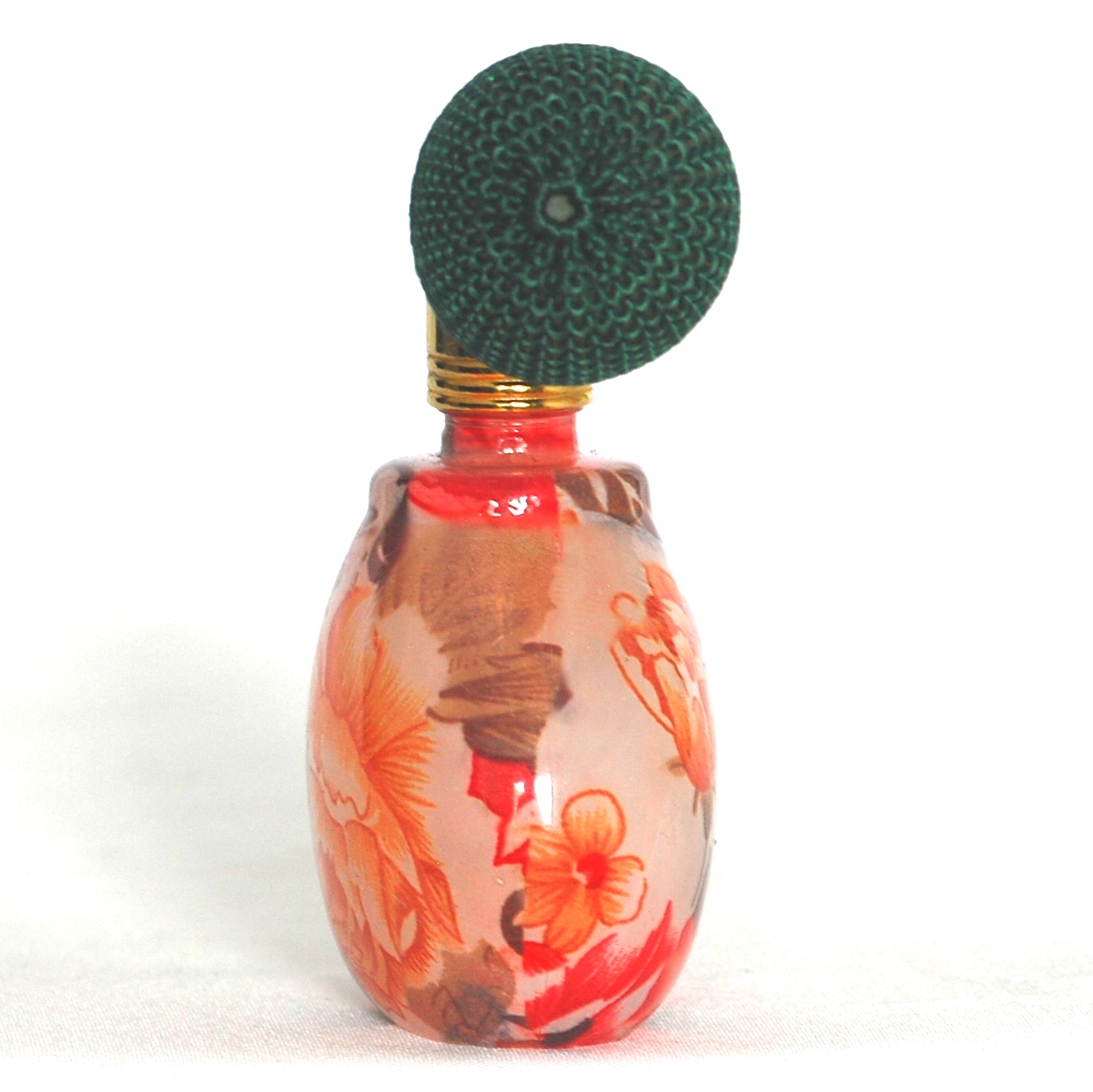 1960’s Functional Perfume Atomizer With Floral Transfer Decals | QUIET WEST