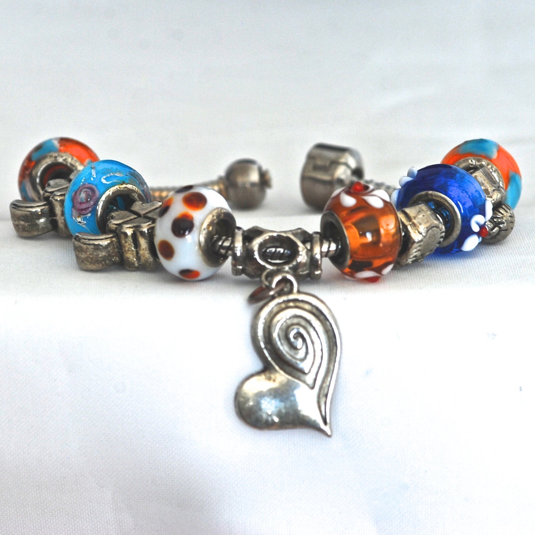 Sterling Silver Charm Bracelet With Multiple 925 Charms - Image 2