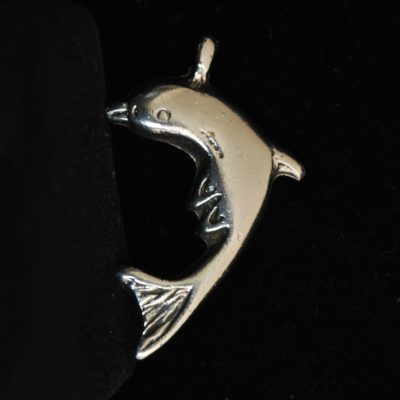 Silver Hand Crafted Figural Dolphin Pendant - No Hallmarks