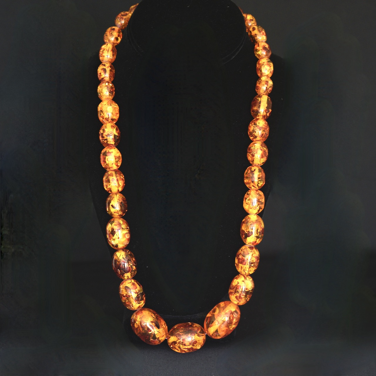 1970s 1980s Double Strand Gold Tone & Faux Amber Necklace – Birthday Life  Vintage