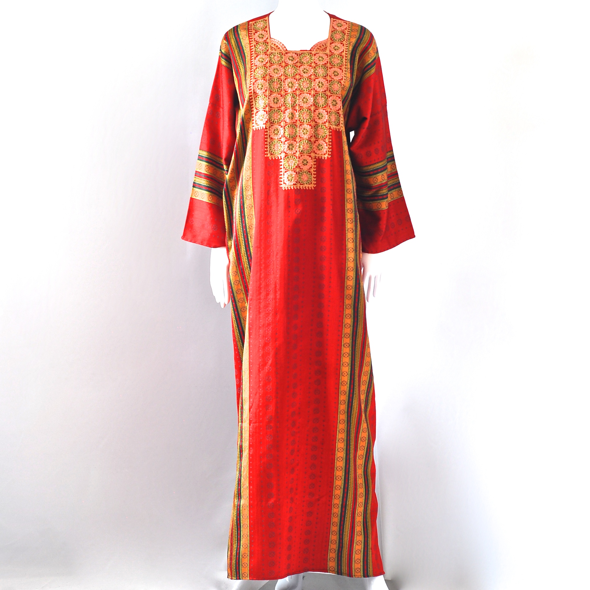 Ethnic Mahogany Coloured Kaftan With Detailed Embroidery On The Front ...