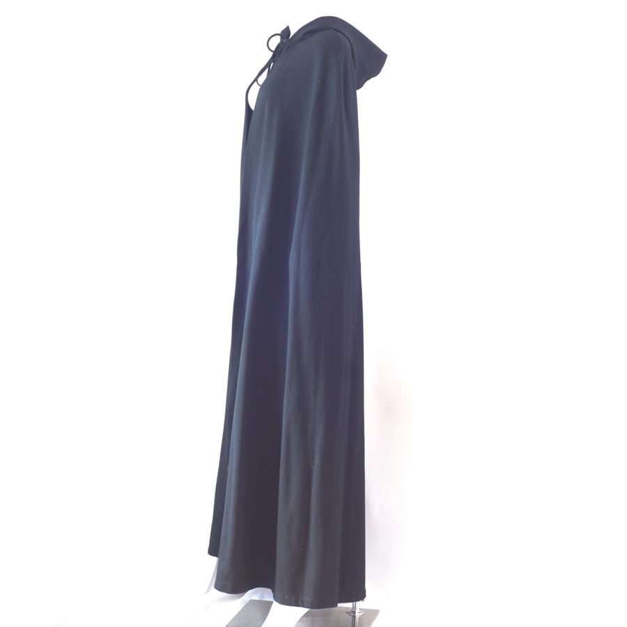 Pantel 1970’s Black Wool Maxi Cape With Hood & Front Tie – Montreal ...