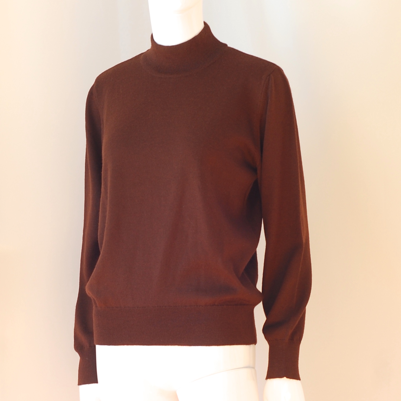 Rodier Sepia Coloured Wool Blend Mock Turtleneck Sweater – France ...