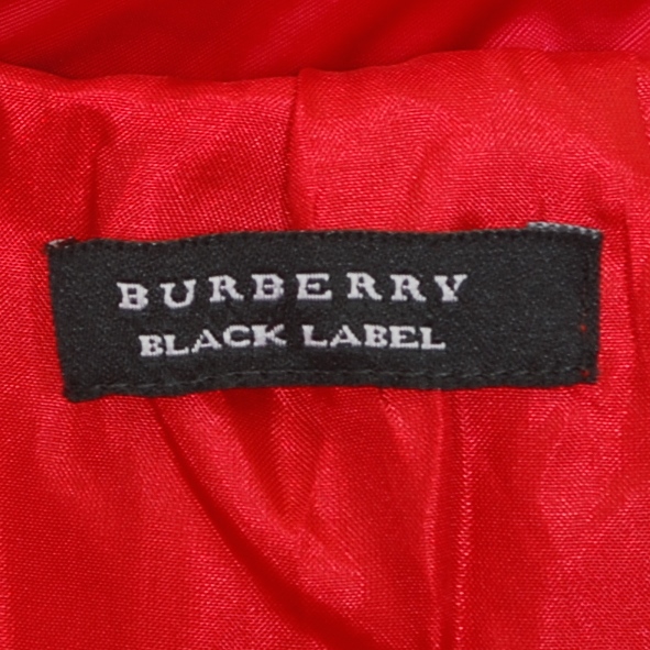 Burberry Black Label Crimson Red Trench Coat With Large Buttons Uk Quiet West