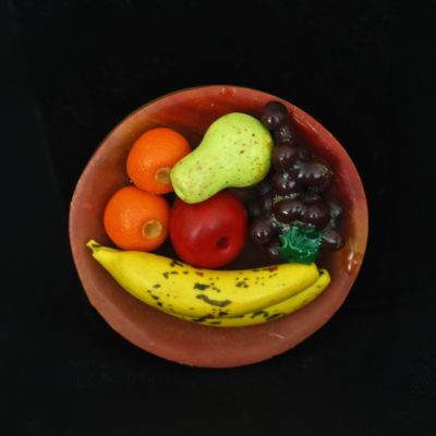 Antique Artisan Fruit Bowl Pin With Realistic Looking Fruit Numbered & Signed