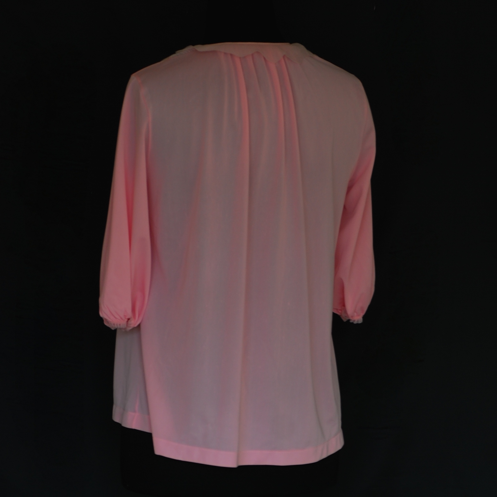 Luxite By Kayser 1950’s Fairy Tale Pink Nylon Bed Jacket With Lace ...