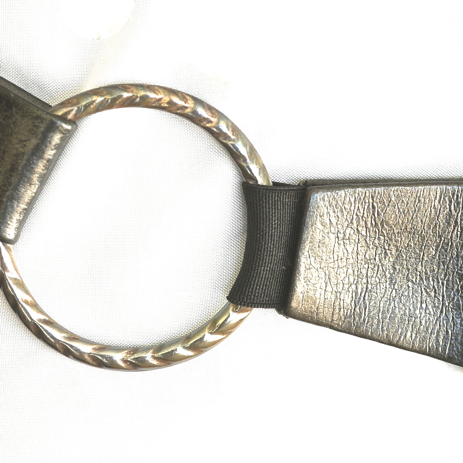 Suzi Roher Ring Belt With Variable Textured Rings, Leather  display picture 1