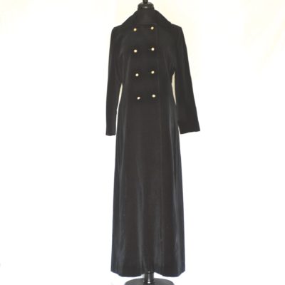 Lou Ritchie Montreal 1970's Double Breasted Velvet Maxi Coat - Canada