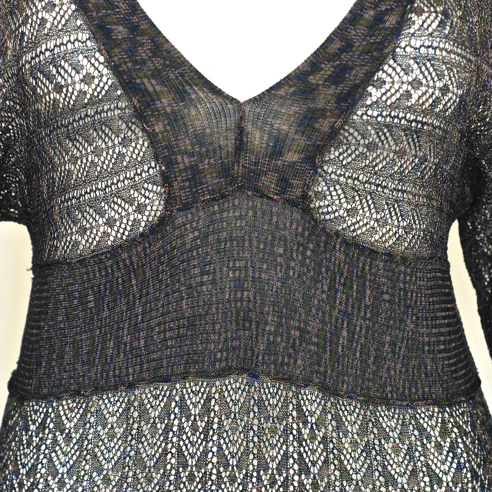 1930's Slinky Net Dress Shown Without A Slip Or Under Dress - No Labels - Image 4