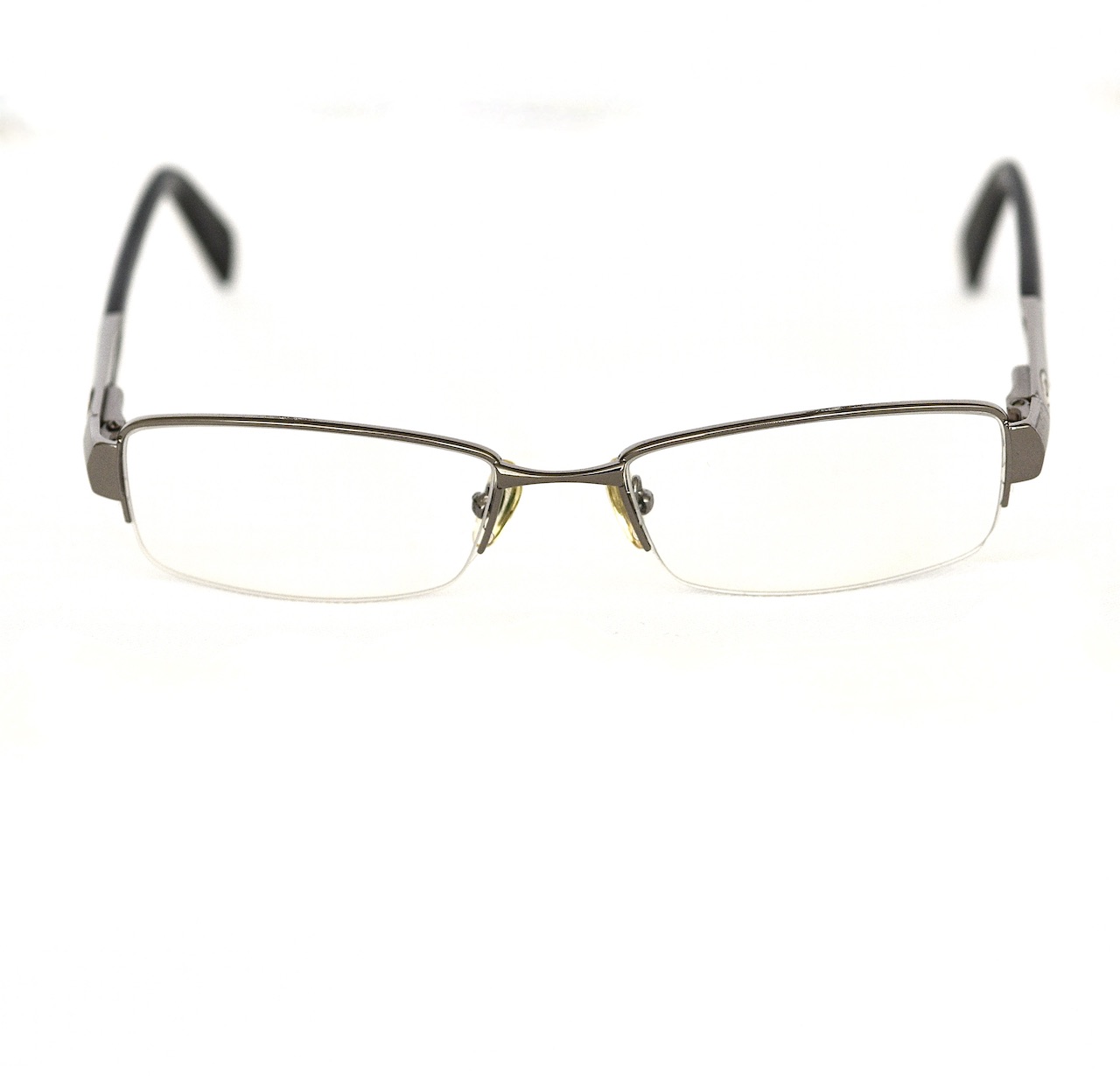 Oakley OX 1021 Vintage Partial Wire Frame Eyeglass Frames With Logo On Arms  | QUIET WEST