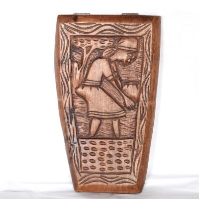 Mountain Maid Hand Carved Wood Mancala Game With Glass Marbles - Haiti